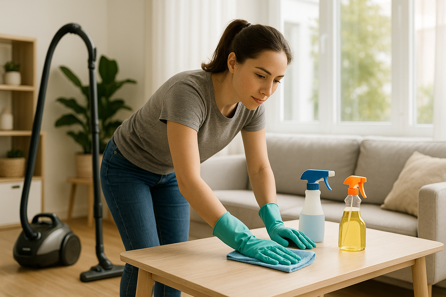 someone cleaning that space